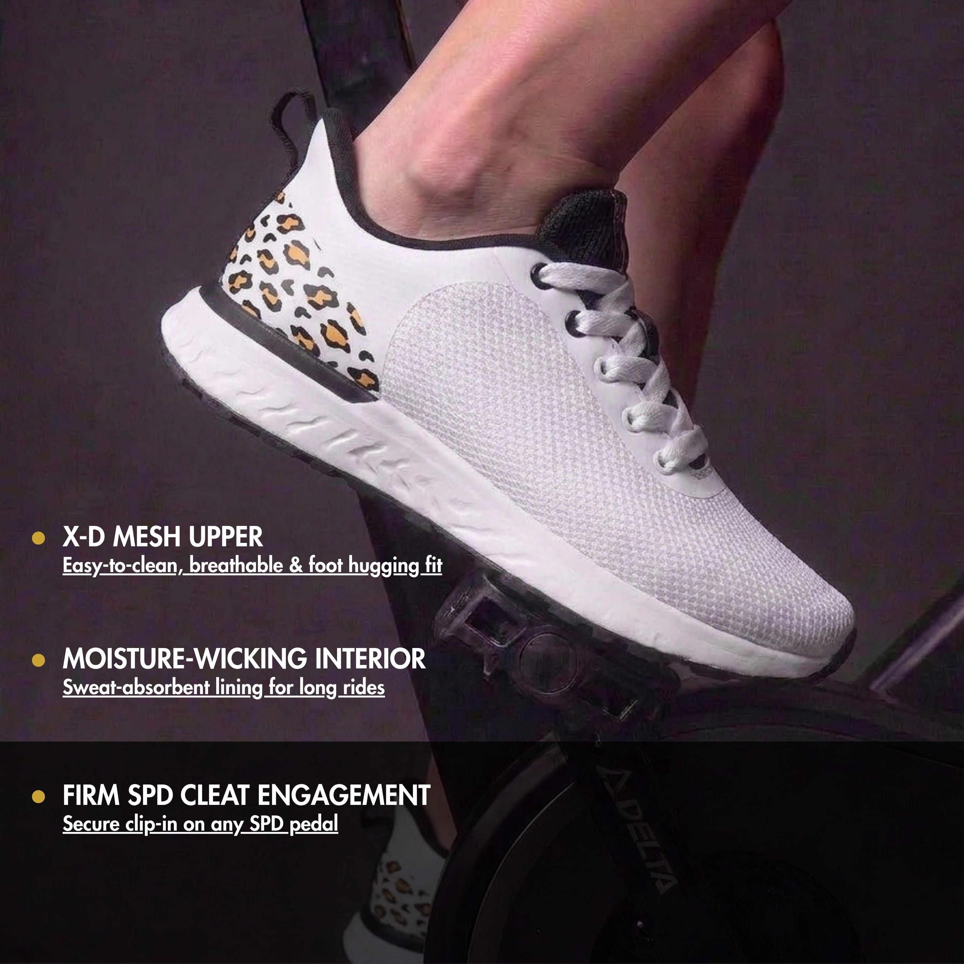 Capri II White - Indoor Cycling - SPD Cleats Included