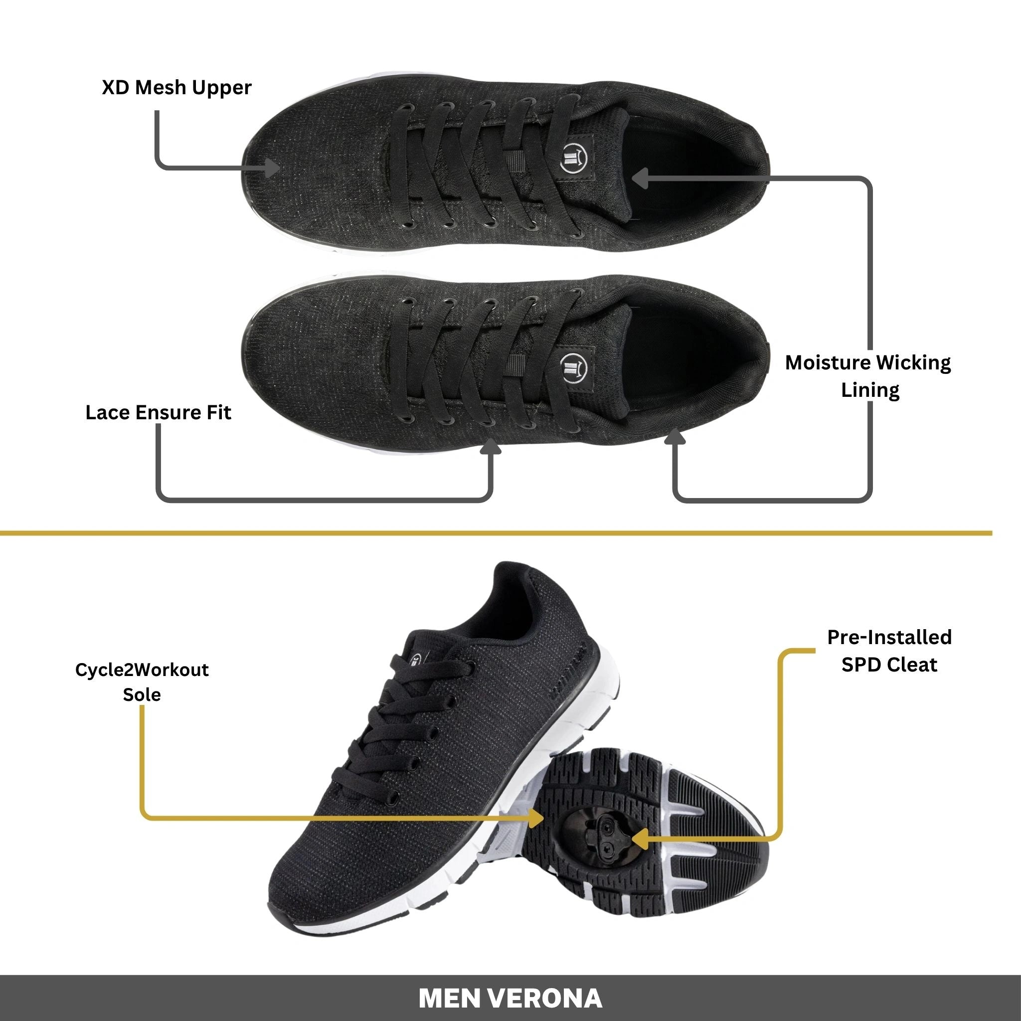 Men's Verona - Indoor Cycling - SPD Cleats Included