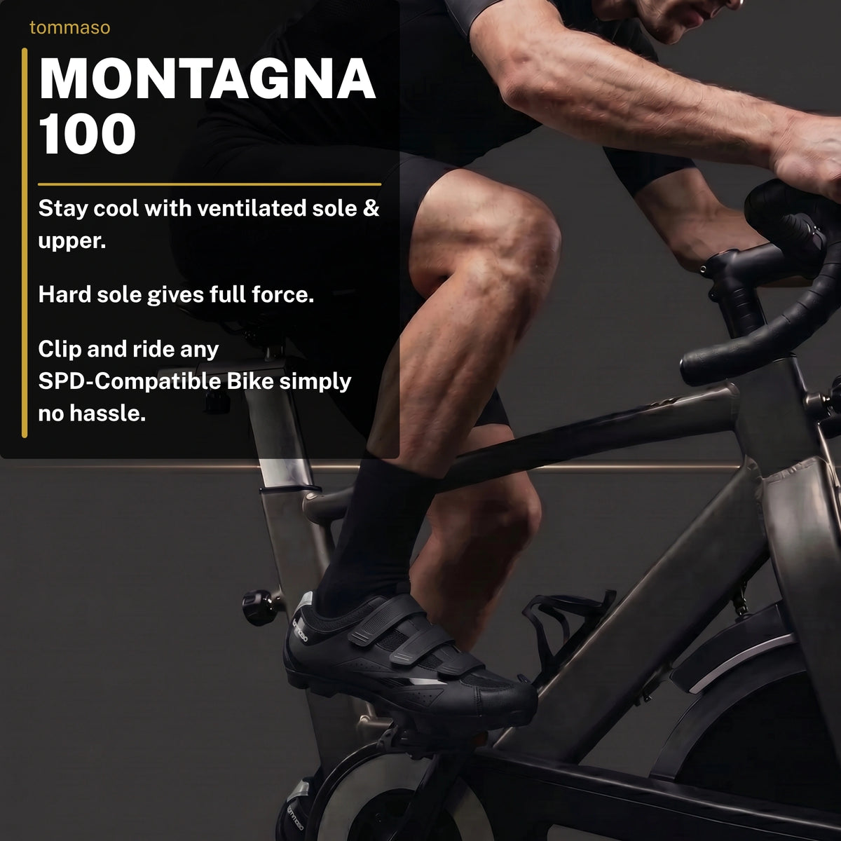Men's Montagna 100 - Indoor Cycling / SPD Cleat Included