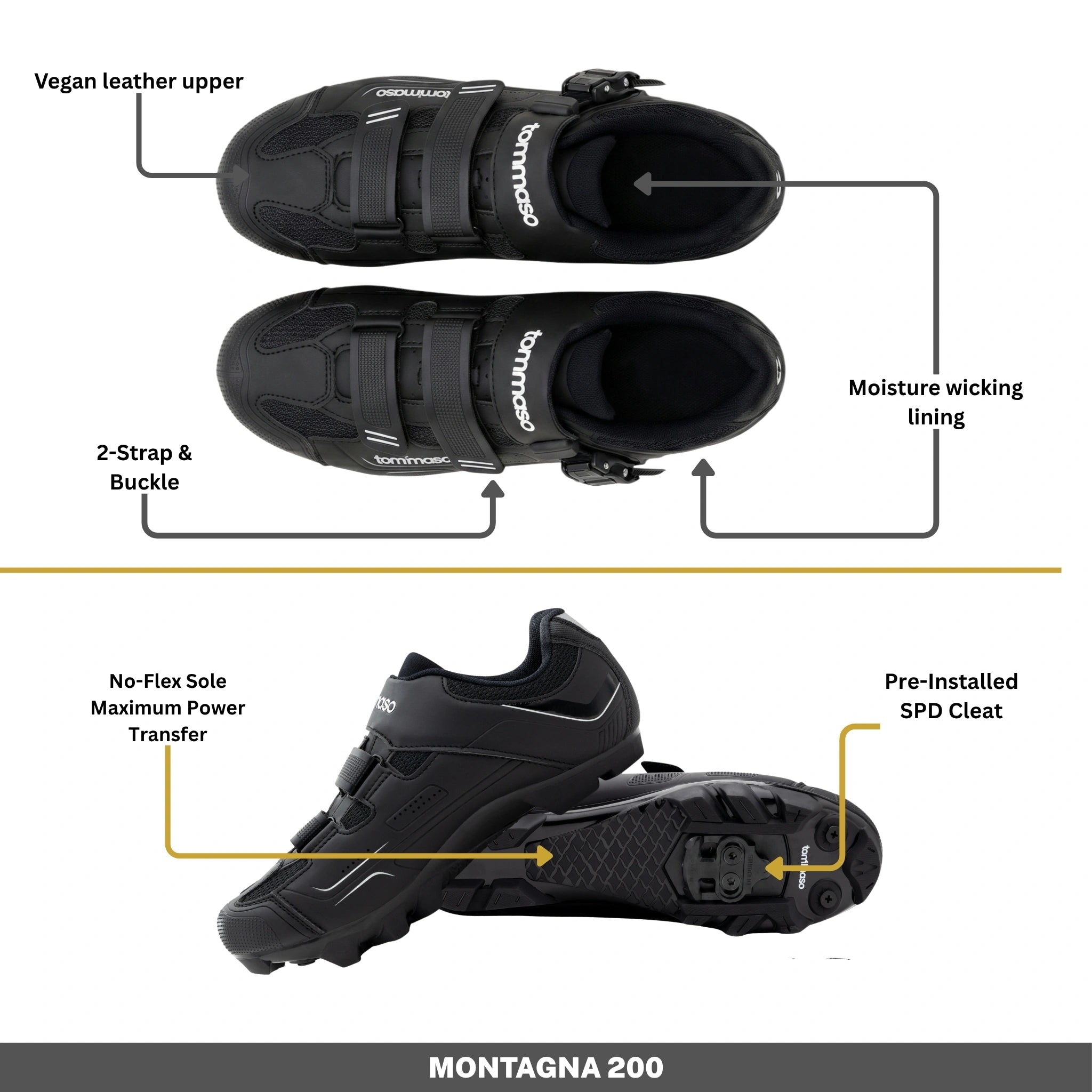 Montagna 200 - Indoor Cycling / SPD Cleat Included