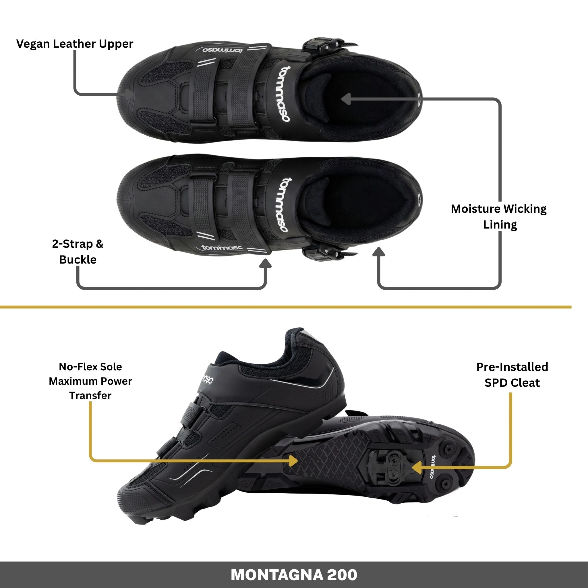 Montagna 200 - Mountain Biking / SPD Cleat Included