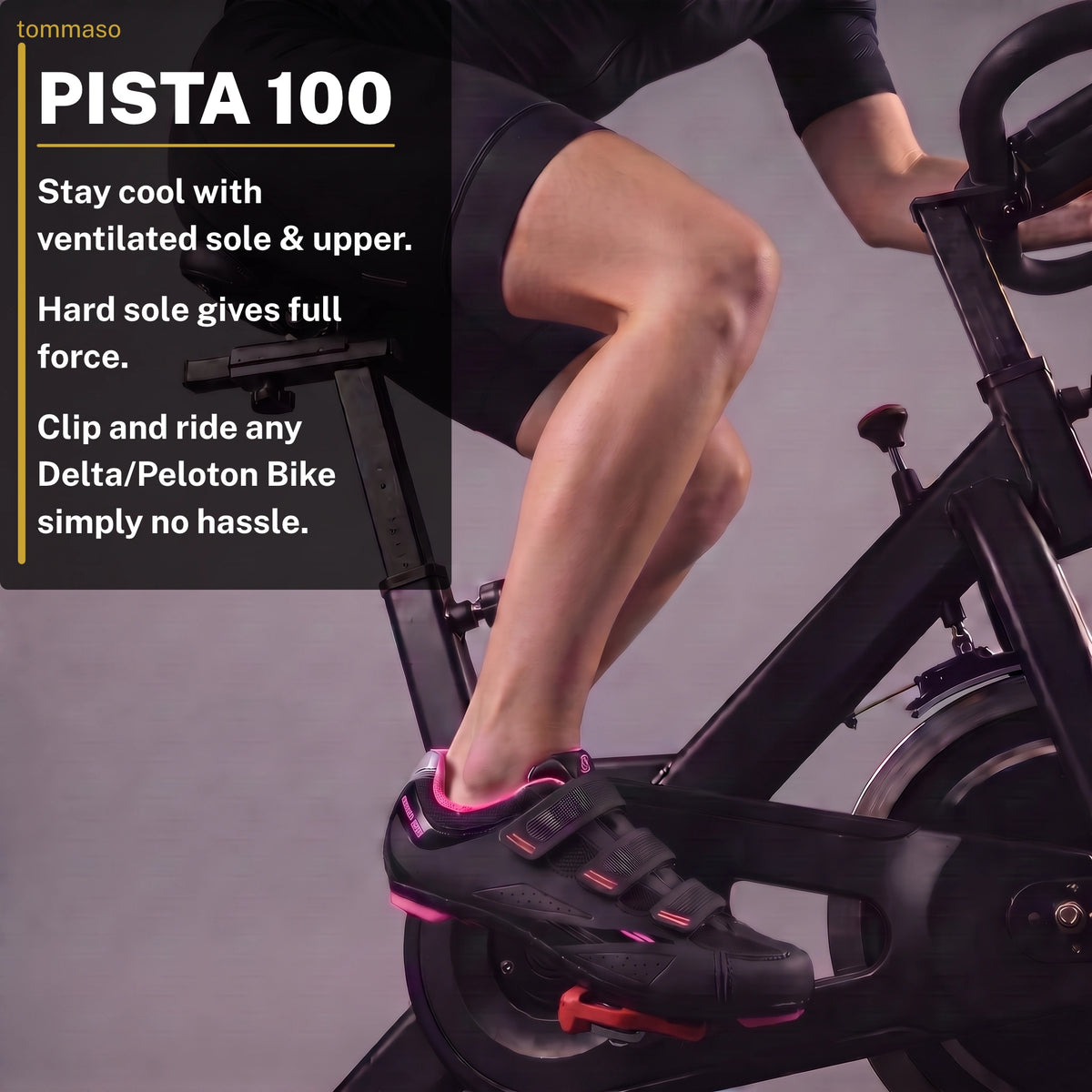 Women's Pista 100 Pink - Peloton Cycling Shoes - Delta Cleats Included