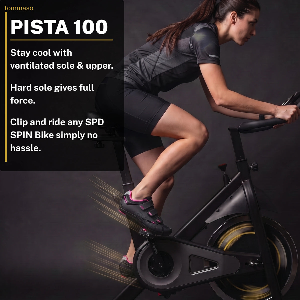 Women's Pista 100 Pink - Indoor Cycling / SPD Cleats Included