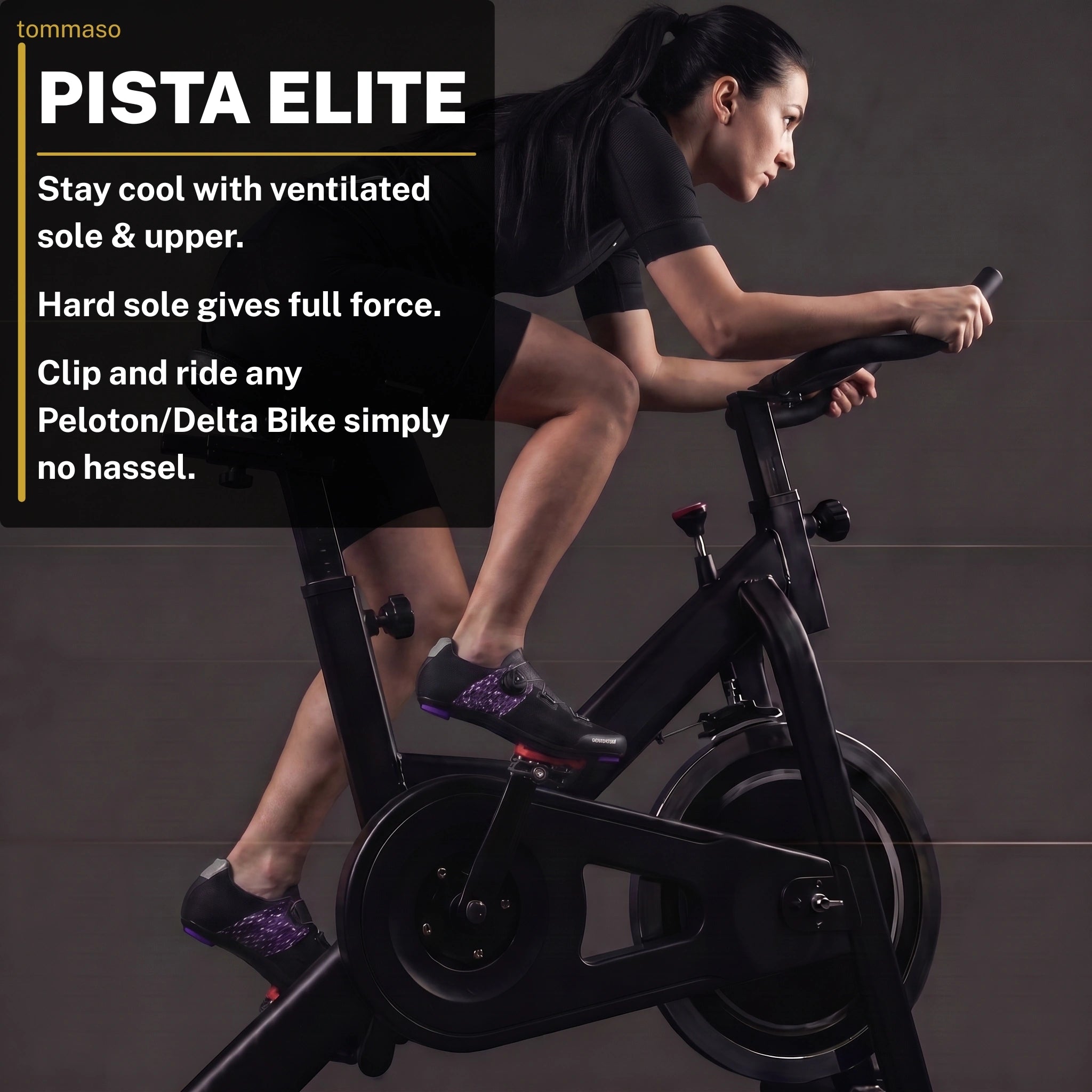 Pista Elite - Peloton Cycling Shoes - Delta Cleats Included