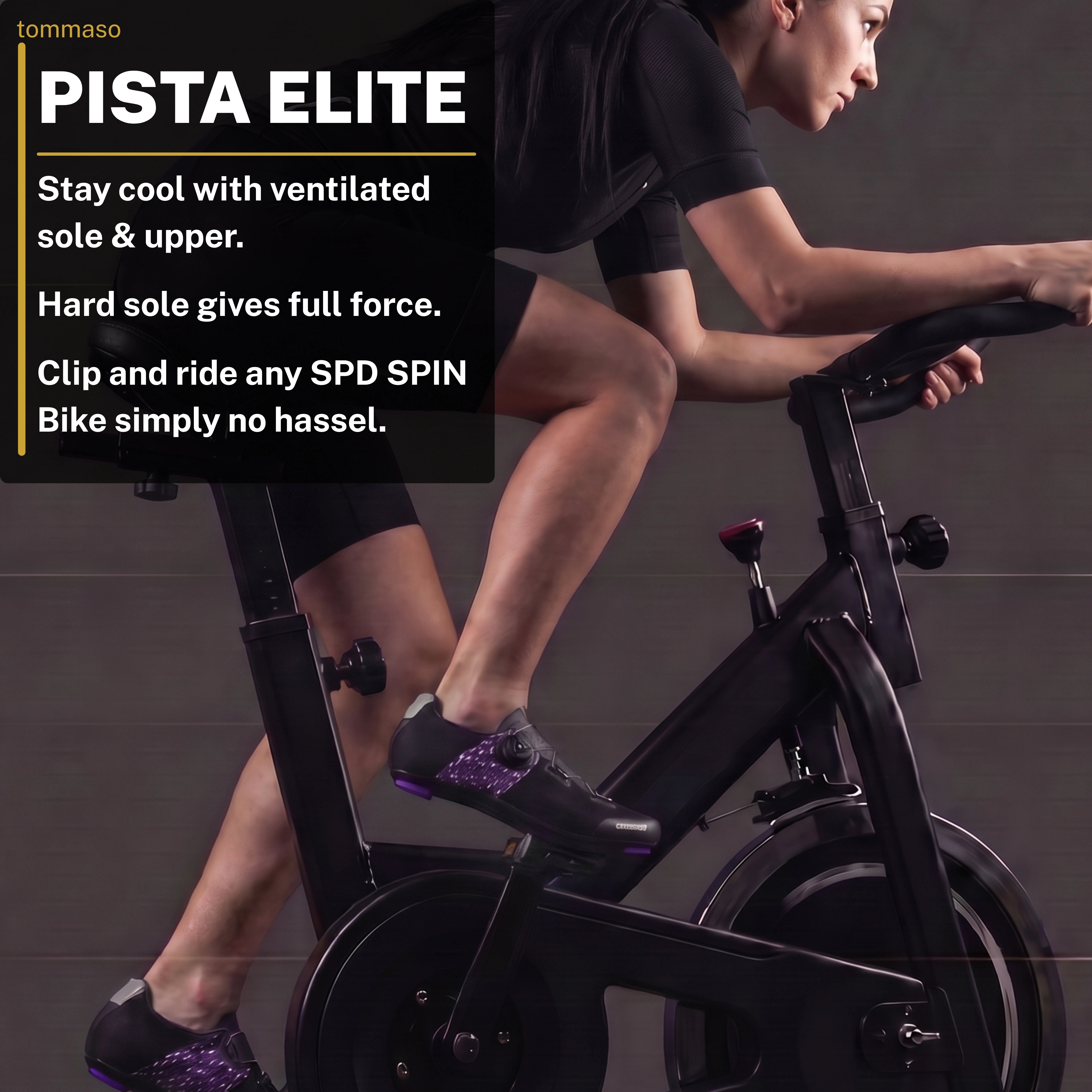 Pista Elite - Indoor Cycling / SPD Cleats Included