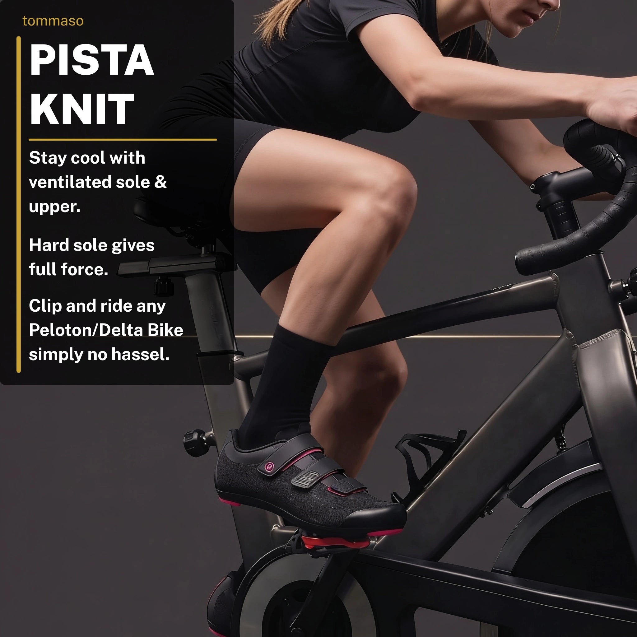 Pista Knit - Peloton Cycling Shoes - Delta Cleats Included