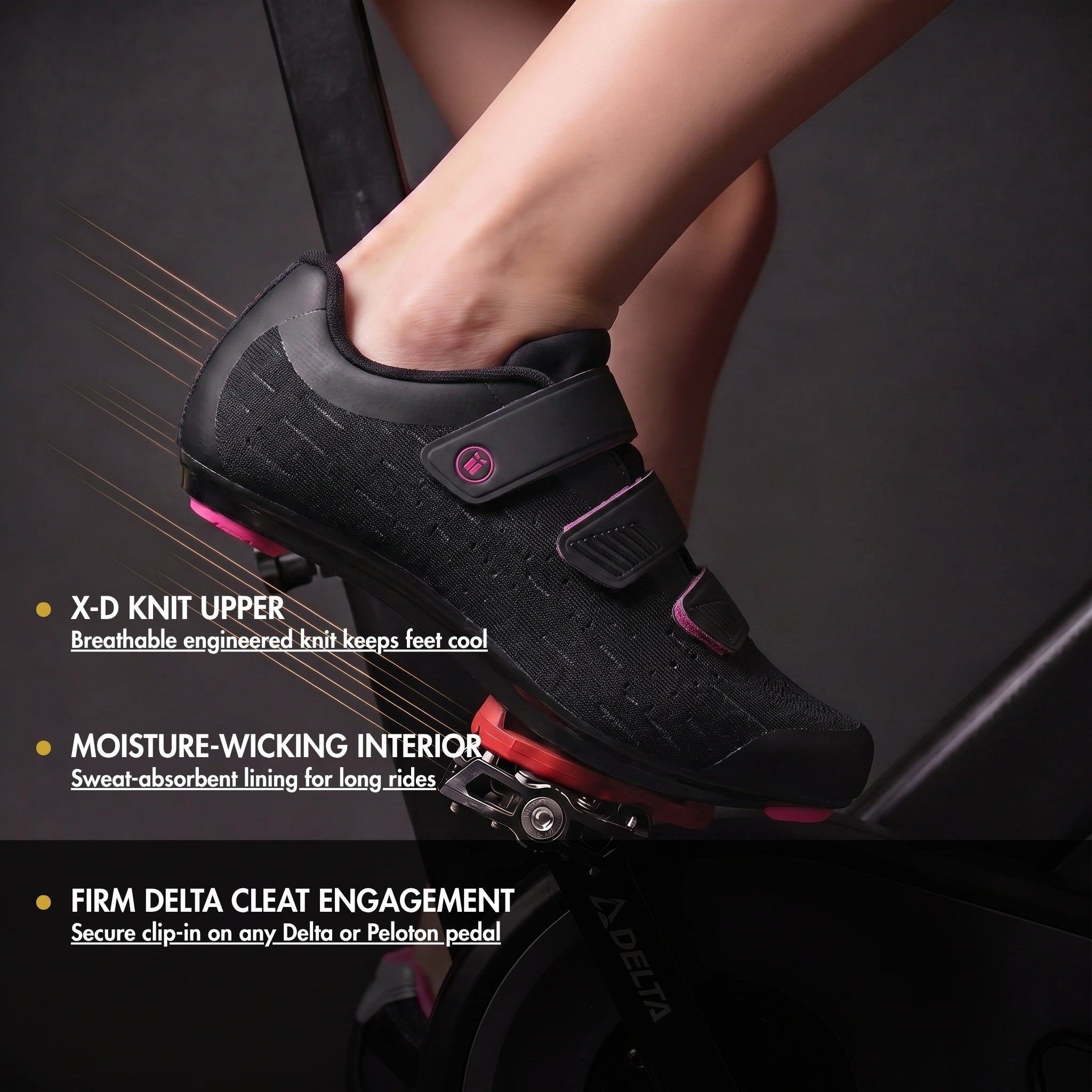 Pista Knit - Peloton Cycling Shoes - Delta Cleats Included