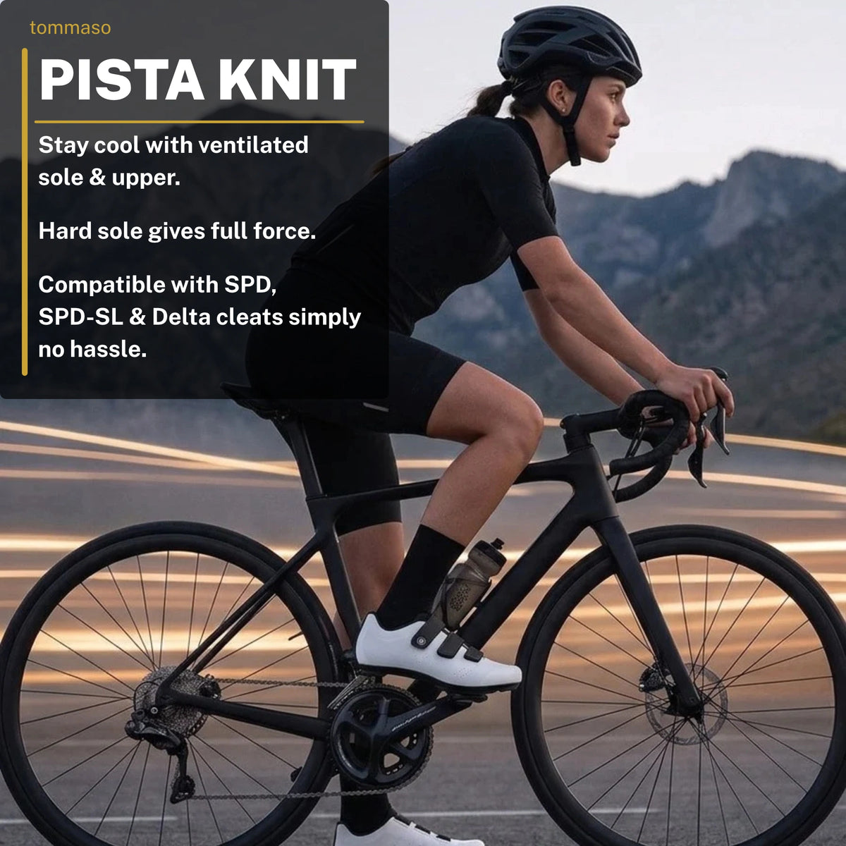 Women's Pista Knit White - Road Cycling