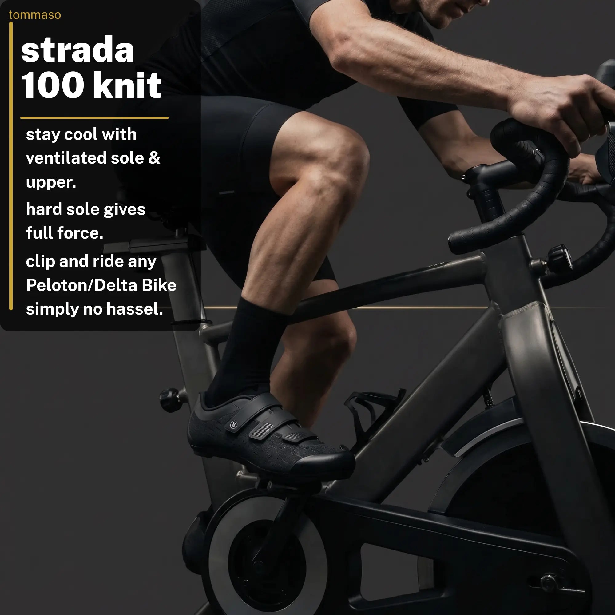 Strada 100 Knit - Peloton Cycling Shoes - Delta Cleats Included