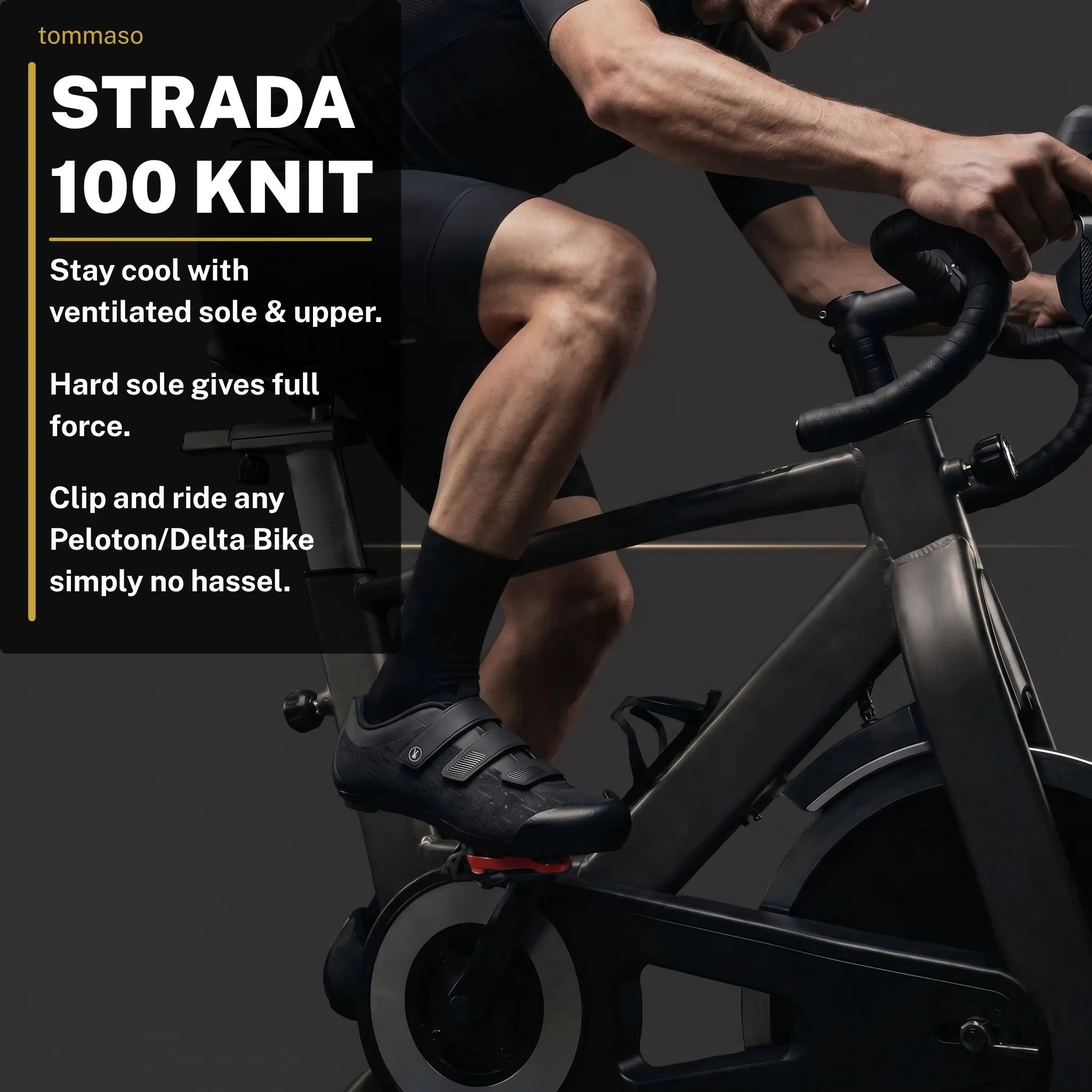 Strada 100 Knit - Peloton Cycling Shoes - Delta Cleats Included