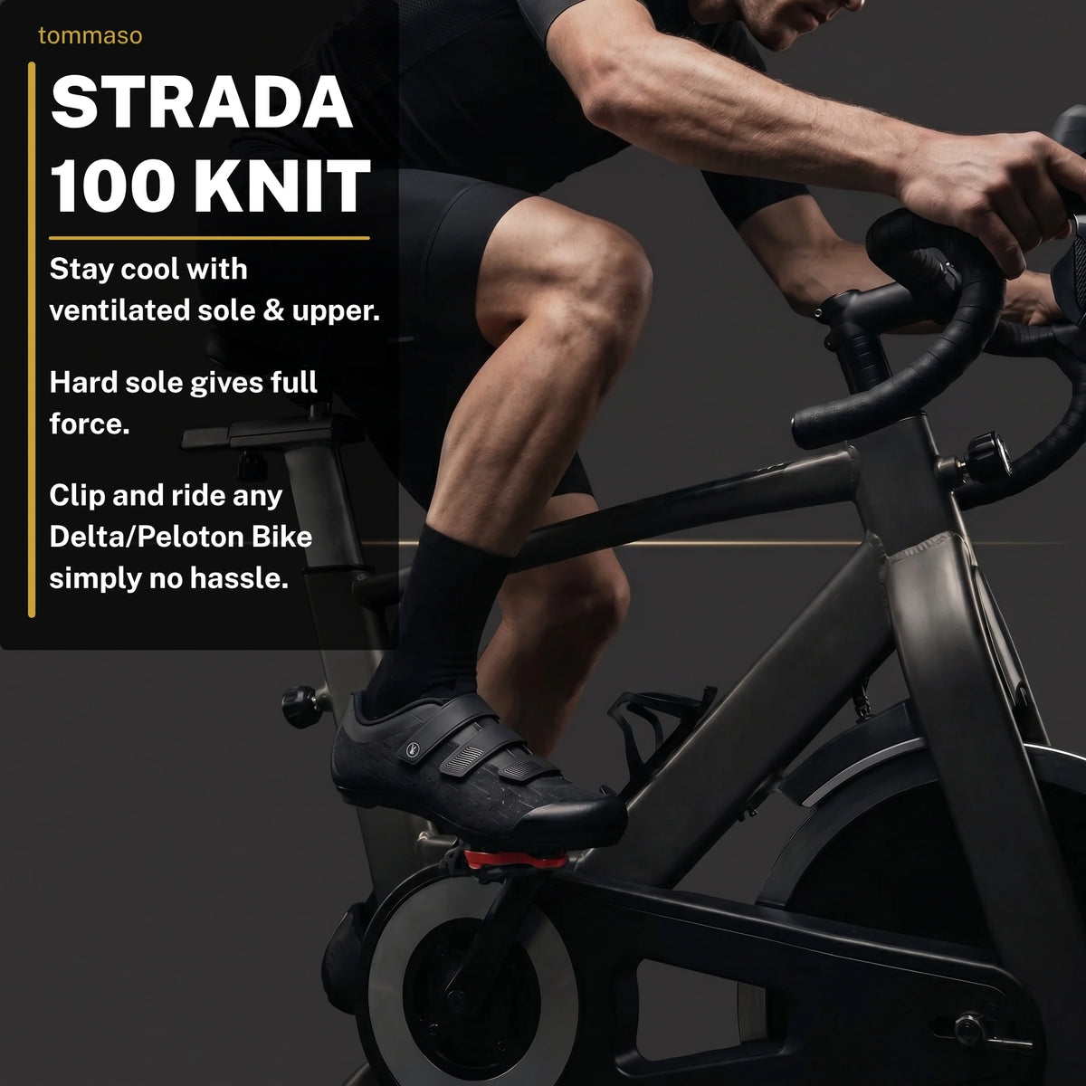 Men's Strada 100 Knit - Peloton Cycling Shoes - Delta Cleats Included