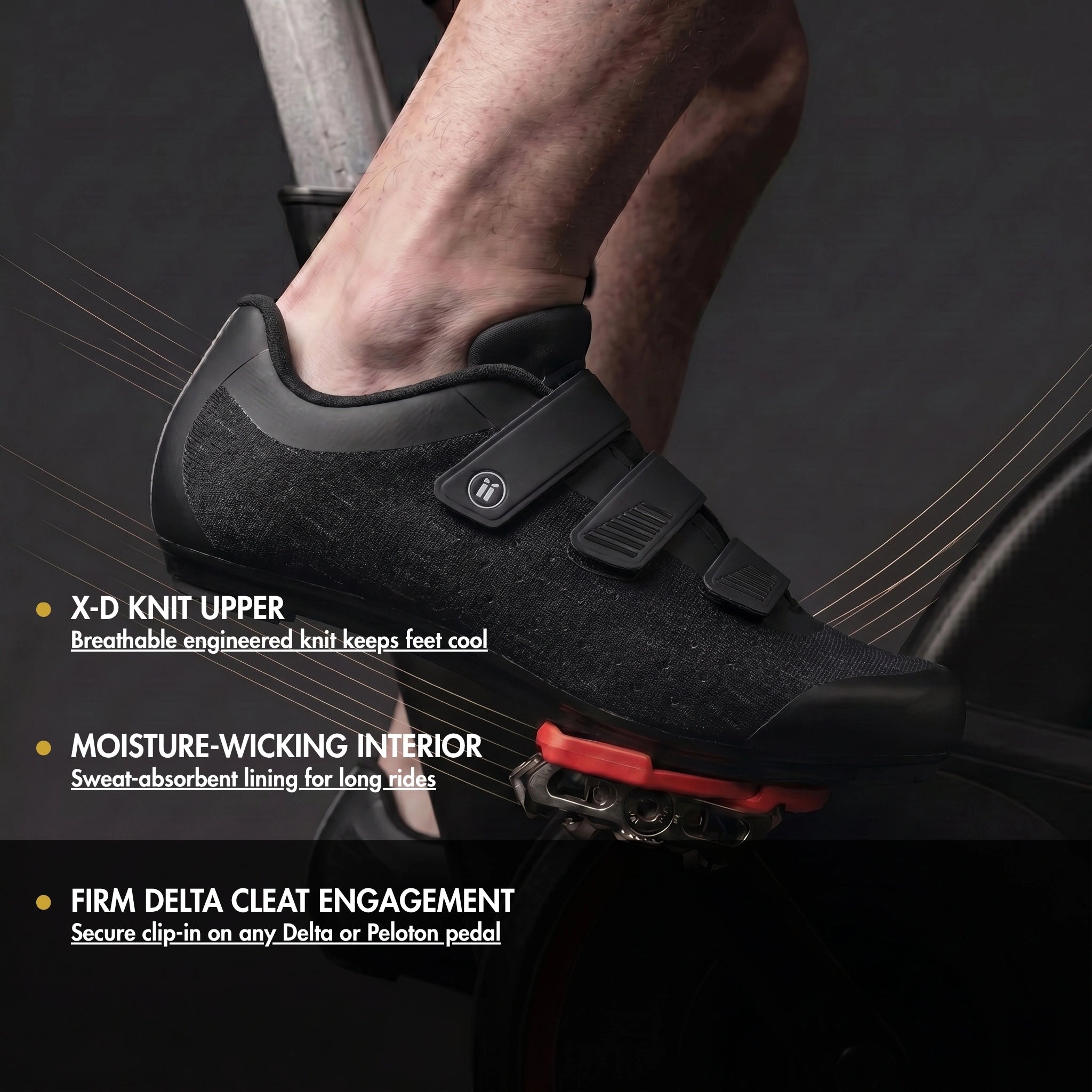 Strada 100 Knit - Peloton Cycling Shoes - Delta Cleats Included