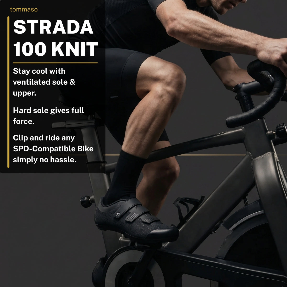 Men's Strada 100 Knit - Indoor Cycling / SPD Cleats Included