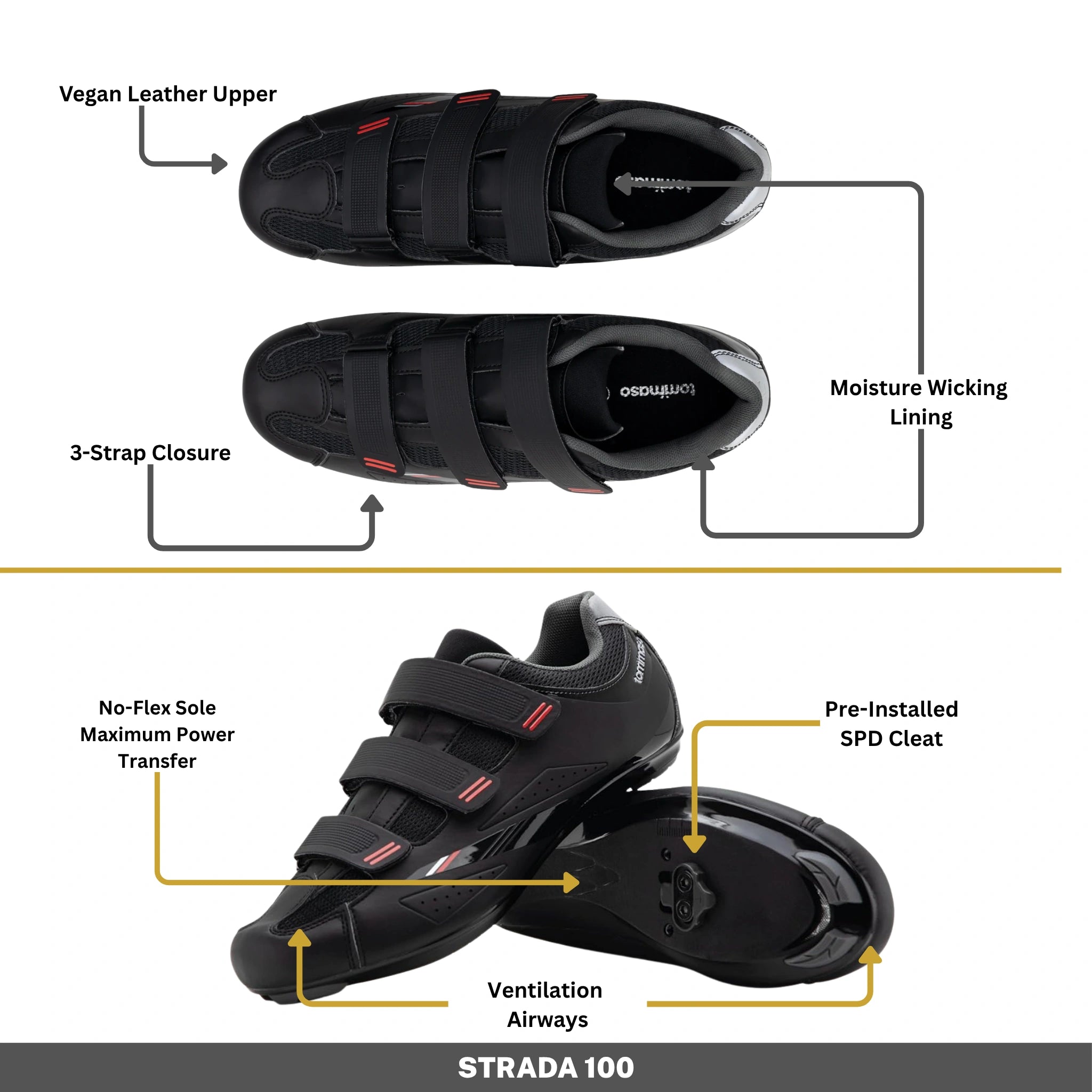 Strada 100 - Indoor Cycling/SPD Cleat Included