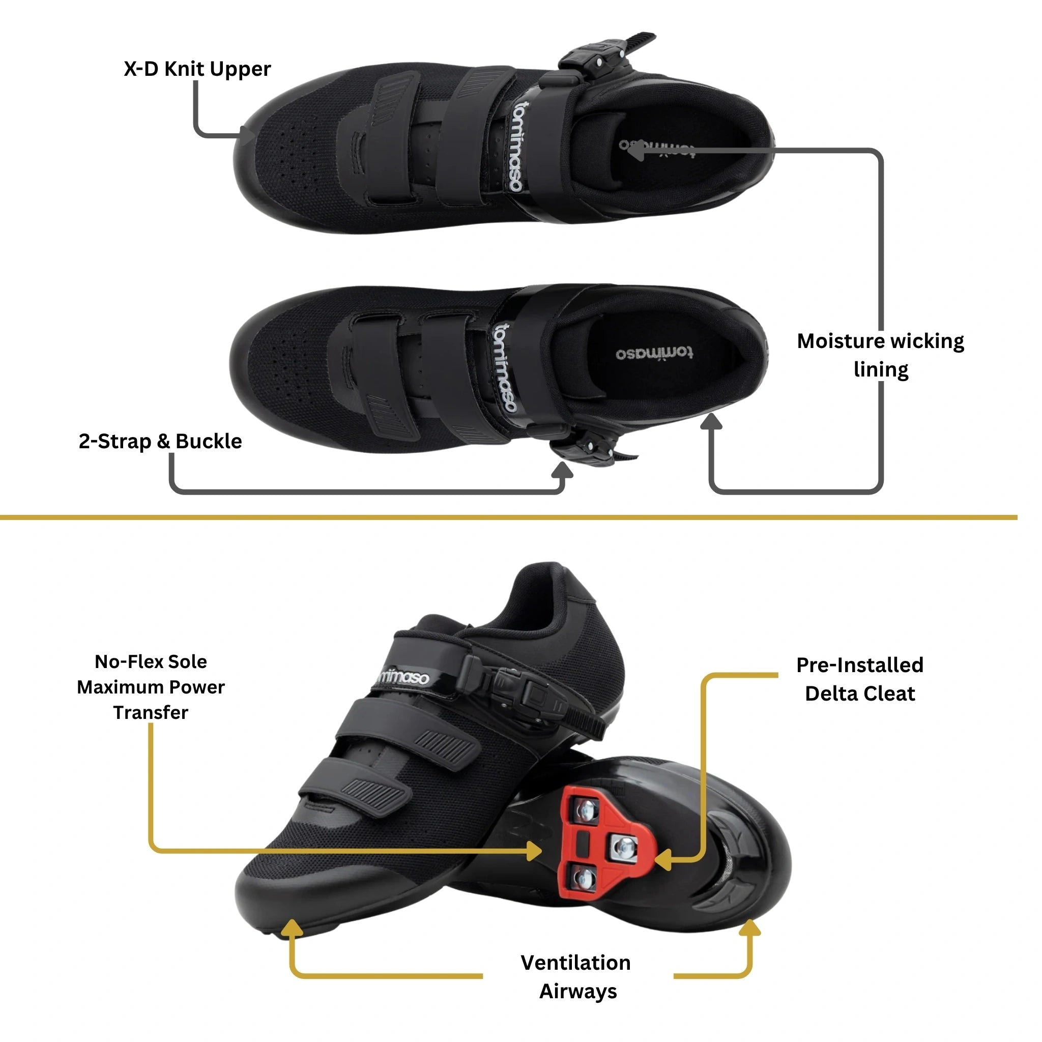 Strada 200 Knit - Peloton Cycling Shoes - Delta Cleats Included