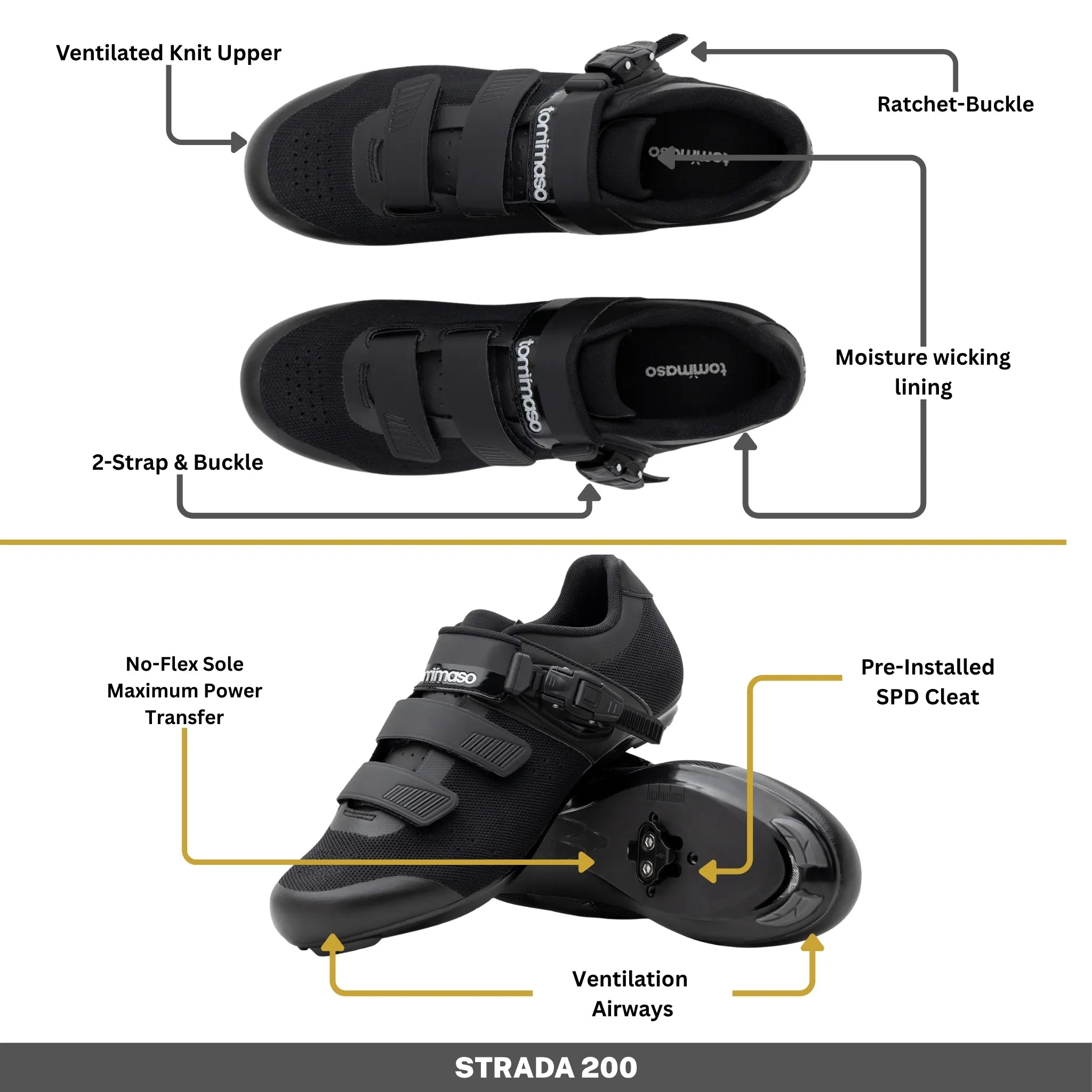 Strada 200 Knit - Indoor Cycling / SPD Cleats Included