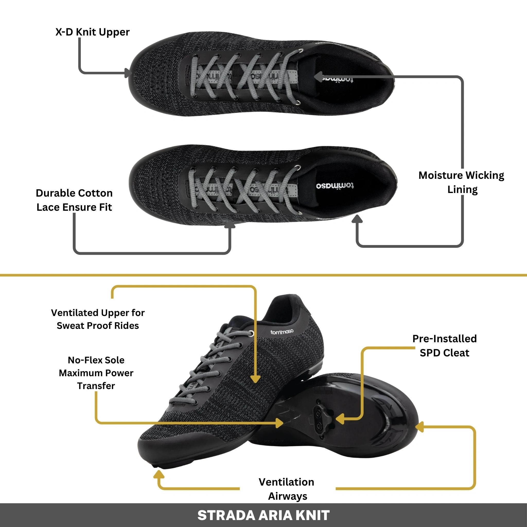 Strada Aria - Indoor Cycling / SPD Cleats Included