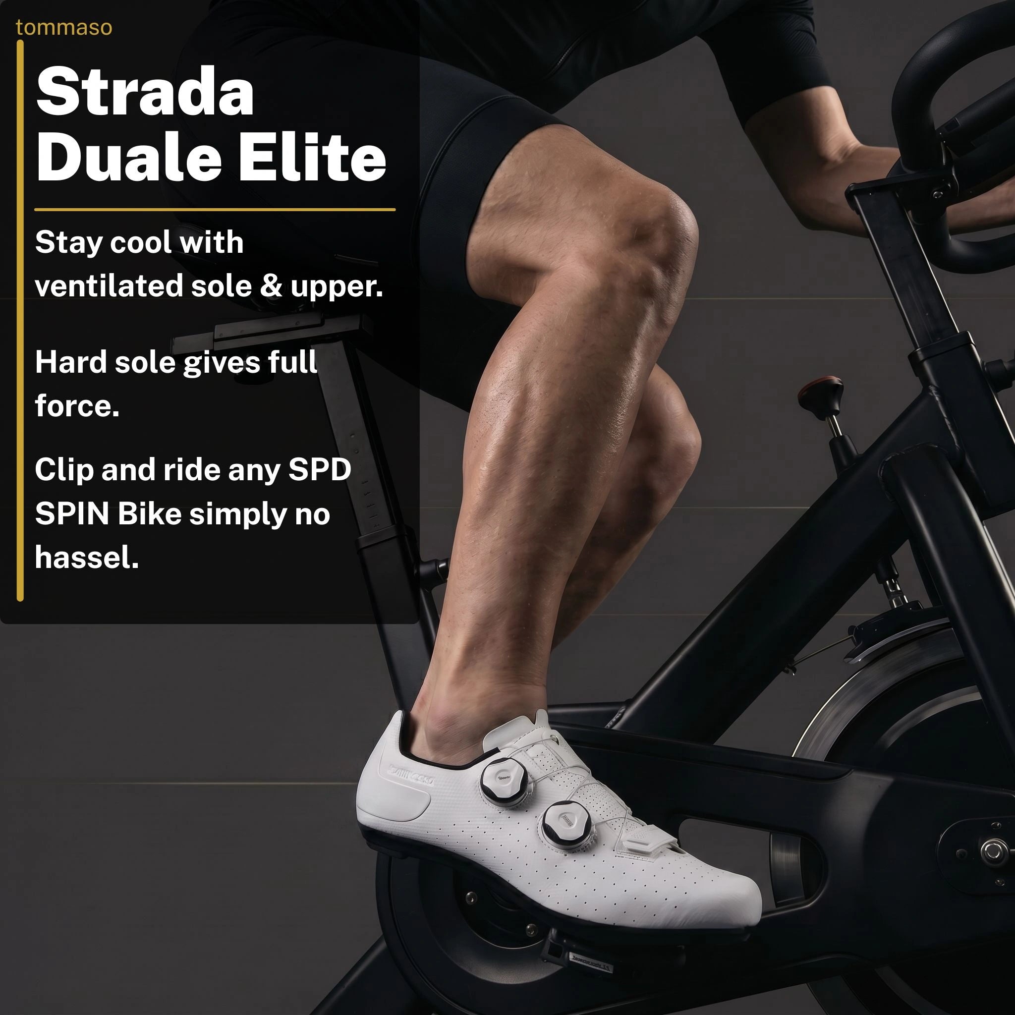 Strada Duale Elite Indoor Cycling / SPD Cleats Included
