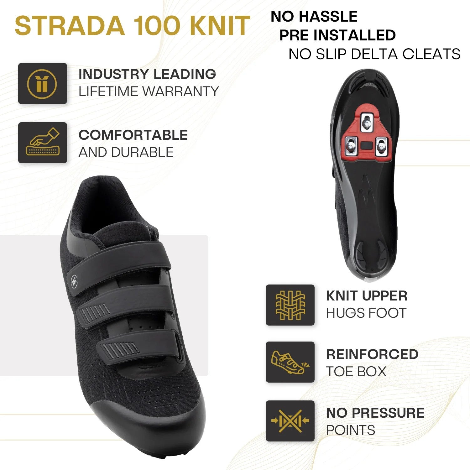 Strada 100 Knit - Peloton / Delta Cleats Included