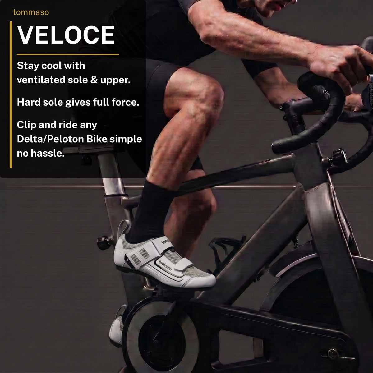 Men's Veloce - Peloton Cycling Shoes - Delta Cleats Included