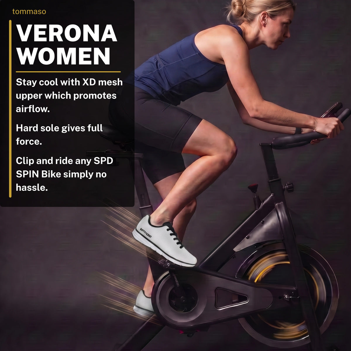 Women's Verona White / SPD Cleats Included