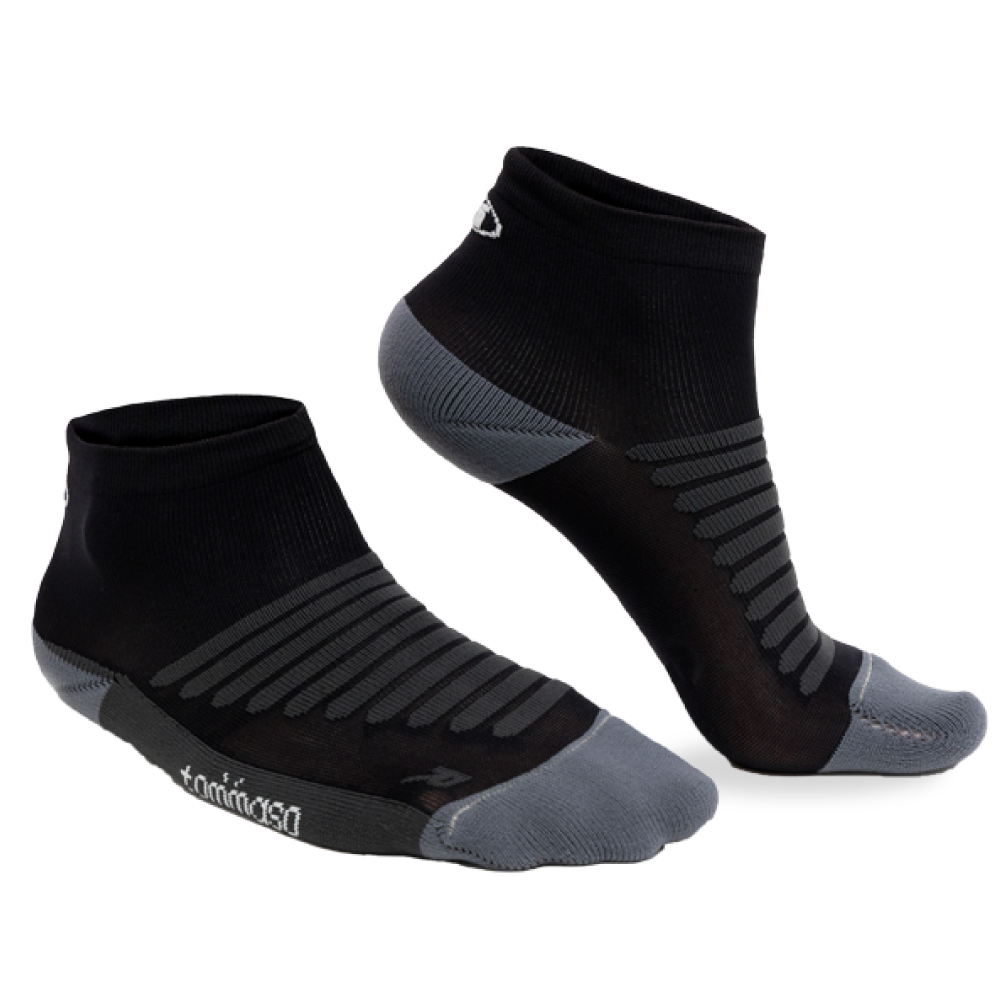 Tommaso Upside Down Padding Socks (3 Pair Pack) - Black