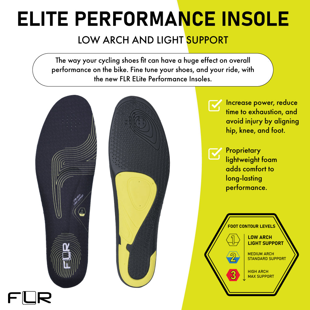 FLR Elite Cycling Insole Low Arch