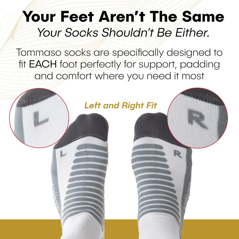 Tommaso Super Moisture Wicking Socks (3 Pair Pack) - White