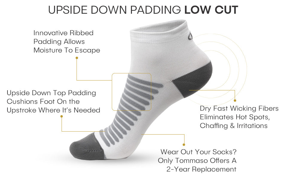 Tommaso Upside Down Socks (3 Pair Pack) - White