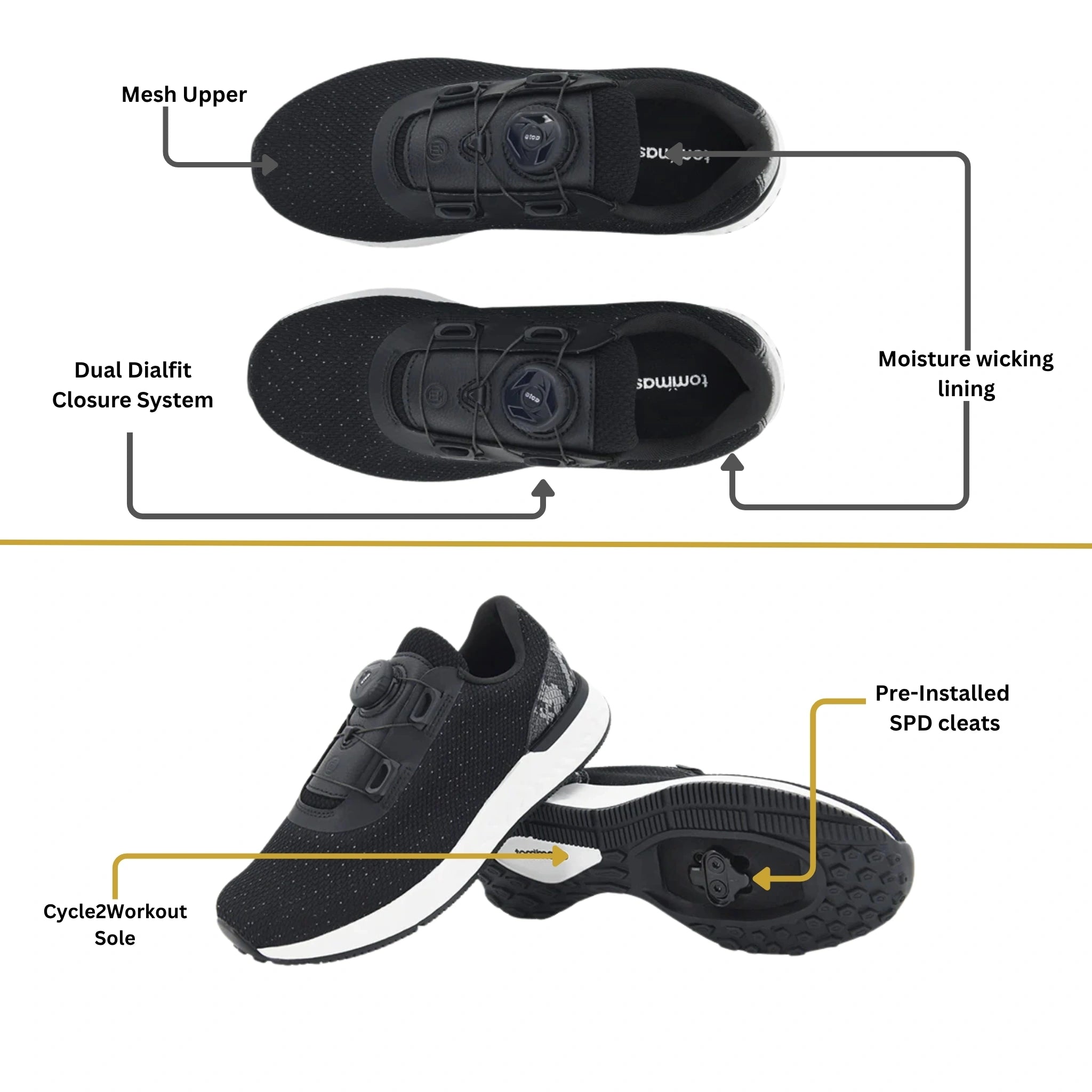 Capri DialFit  - Indoor Cycling - SPD Cleats Included