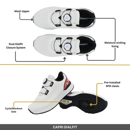 Capri DialFit  - Indoor Cycling - SPD Cleats Included