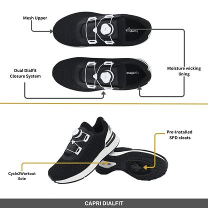 Capri DialFit  - Indoor Cycling - SPD Cleats Included