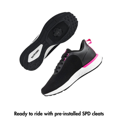 Capri II Black - Indoor Cycling - SPD Cleats Included