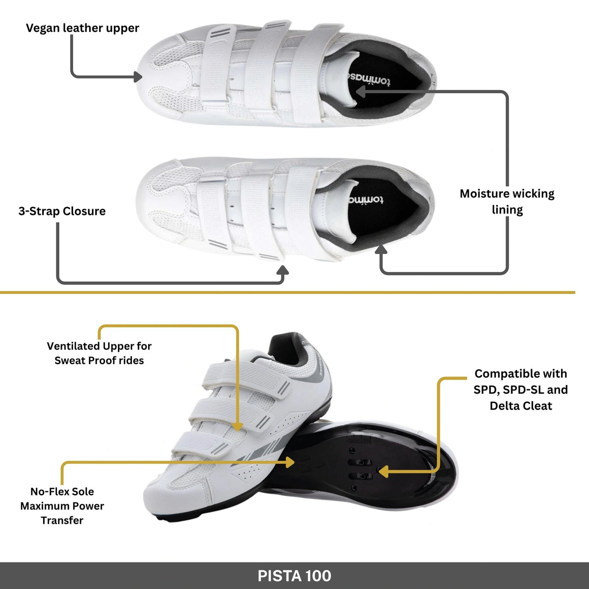 Women's Pista 100 White - Road Cycling