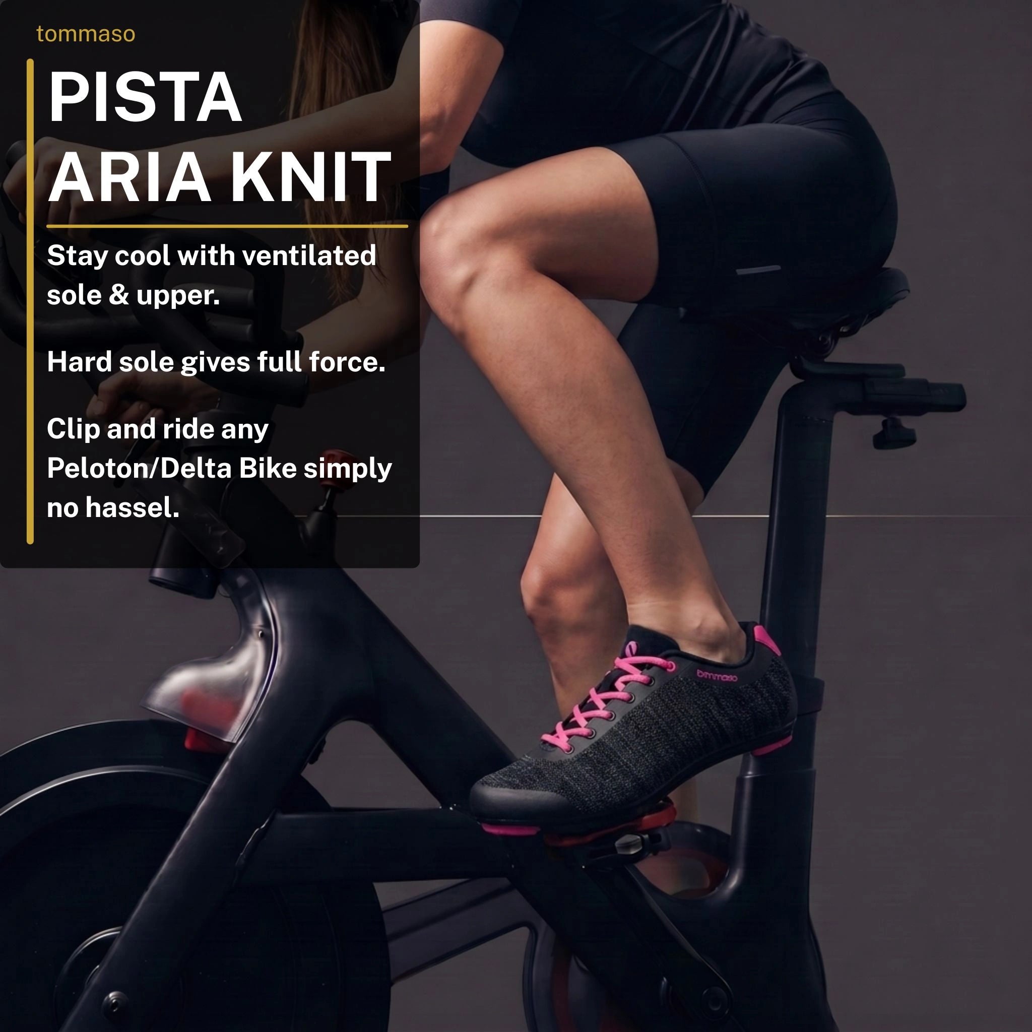 Pista Aria Knit - Peloton Cycling Shoes - Delta Cleats Included