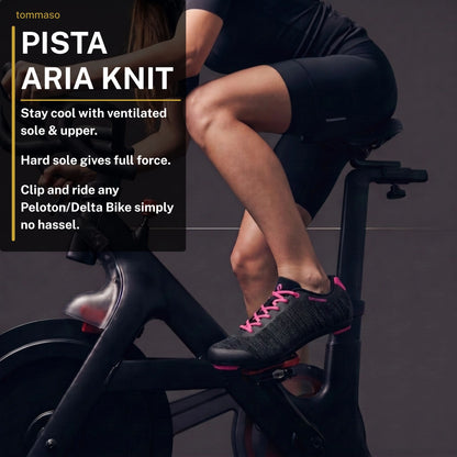 Pista Aria Knit - Peloton Cycling Shoes - Delta Cleats Included