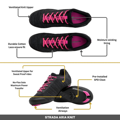 Pista Aria Knit - Indoor Cycling / SPD Cleats Included