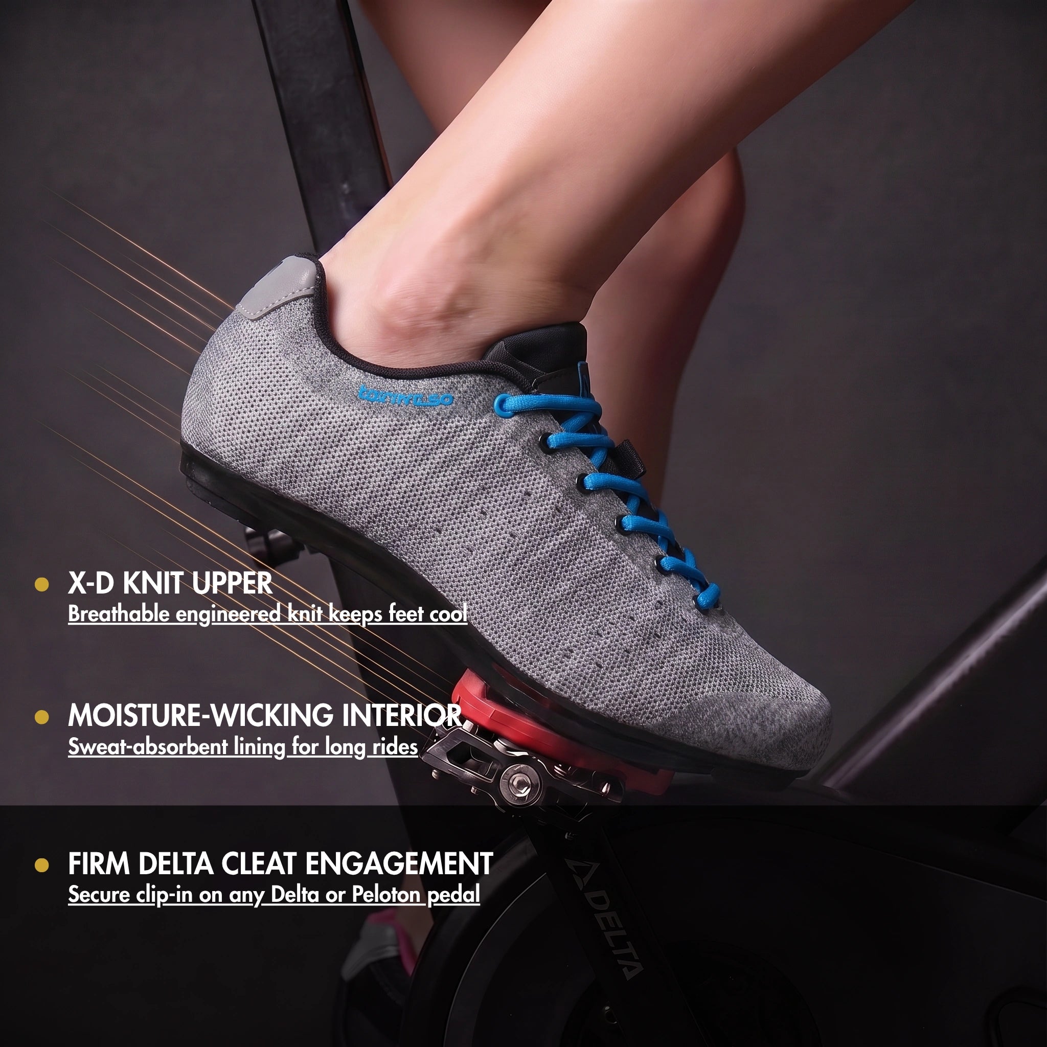 Pista Aria Knit - Peloton Cycling Shoes - Delta Cleats Included