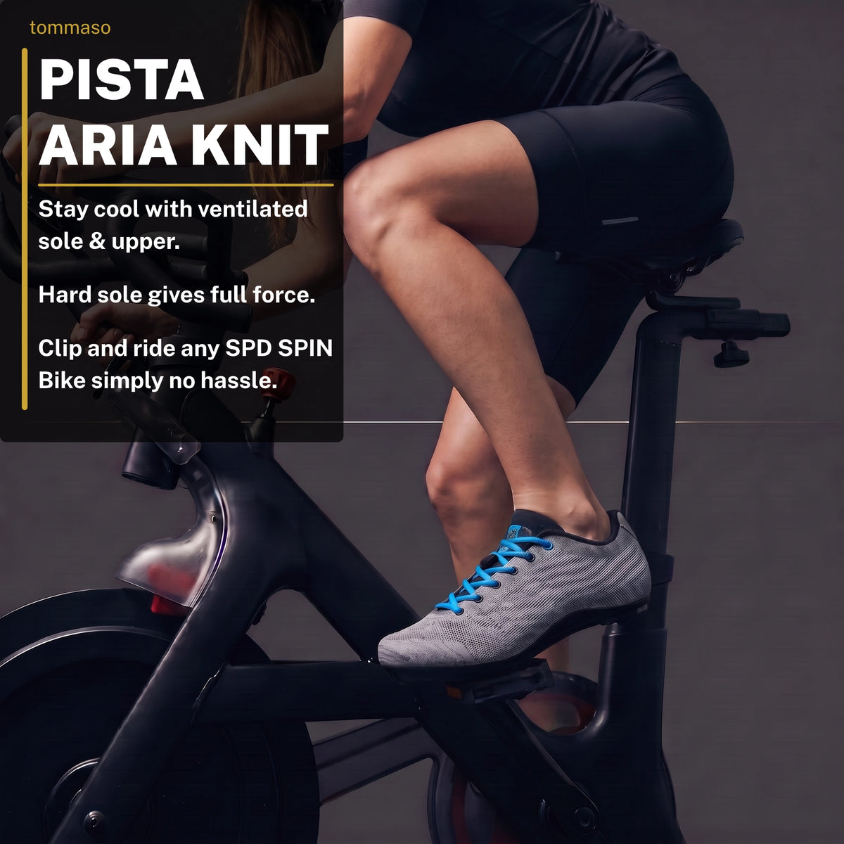 Women's Pista Aria Knit Gray - Indoor Cycling / SPD Cleats Included
