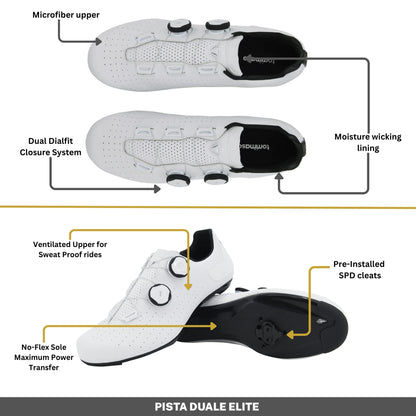 Pista Duale Elite Indoor Cycling / SPD Cleats Included