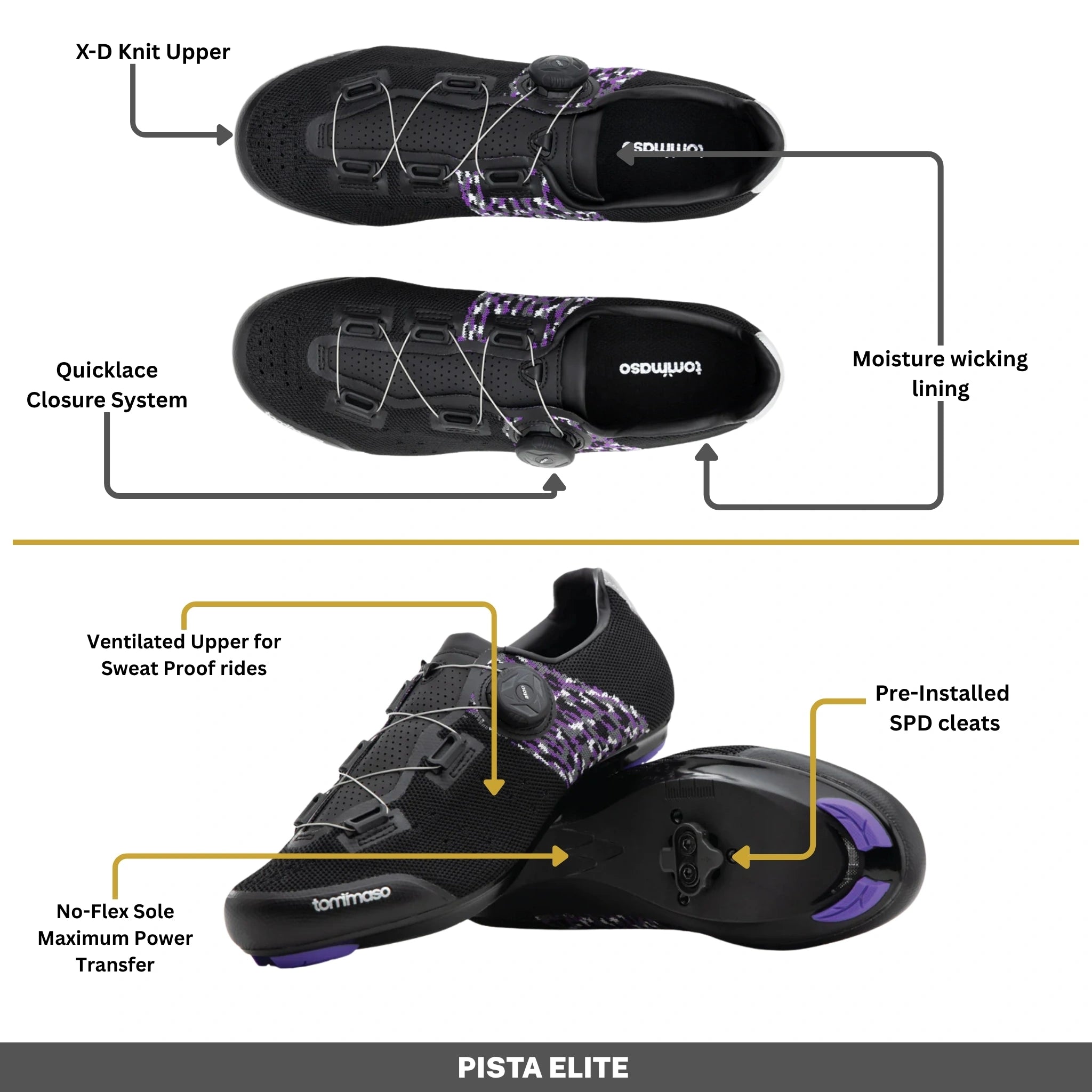 Pista Elite - Indoor Cycling / SPD Cleats Included