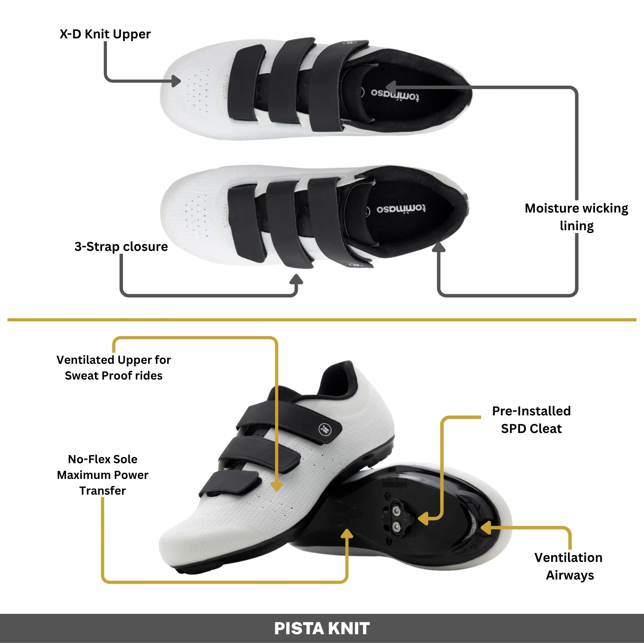 Pista Knit - Indoor Cycling / SPD Cleats Included
