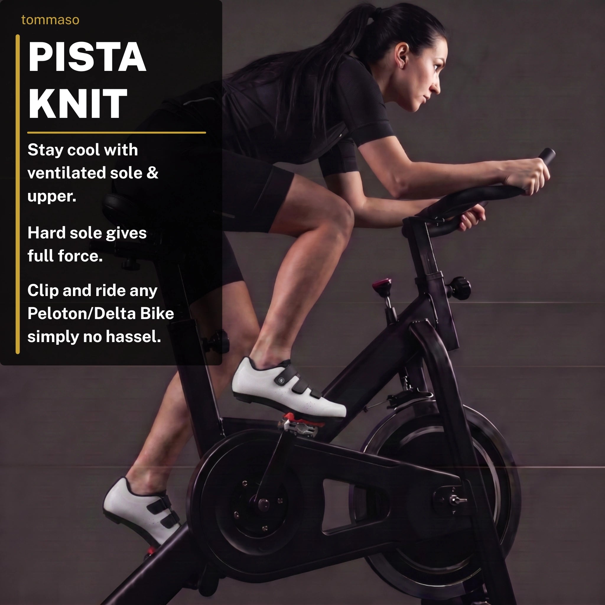 Pista Knit - Peloton Cycling Shoes - Delta Cleats Included