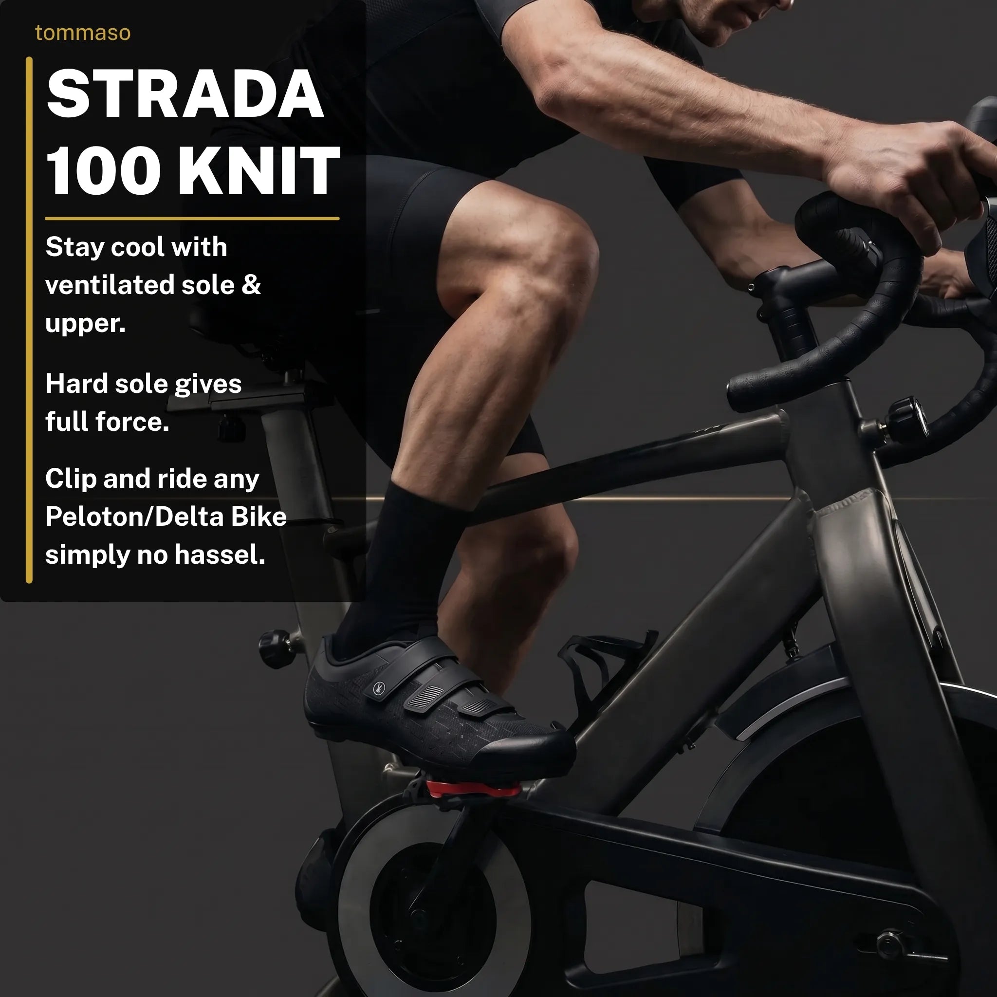 Strada 100 Knit - Peloton Cycling Shoes - Delta Cleats Included