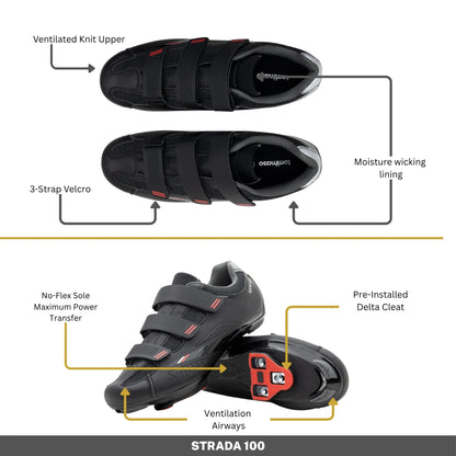 Strada 100 - Peloton Cycling Shoes - Delta Cleats Included
