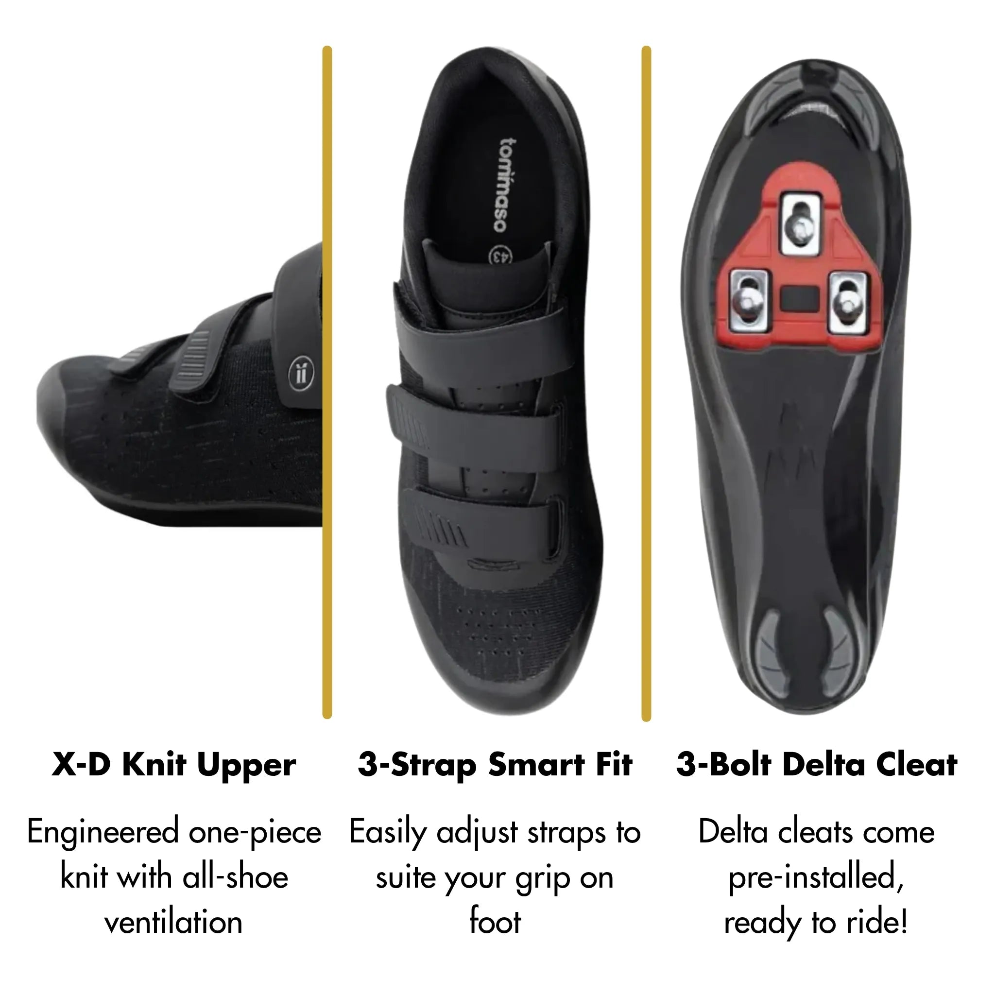 Strada 100 Knit - Peloton Cycling Shoes - Delta Cleats Included