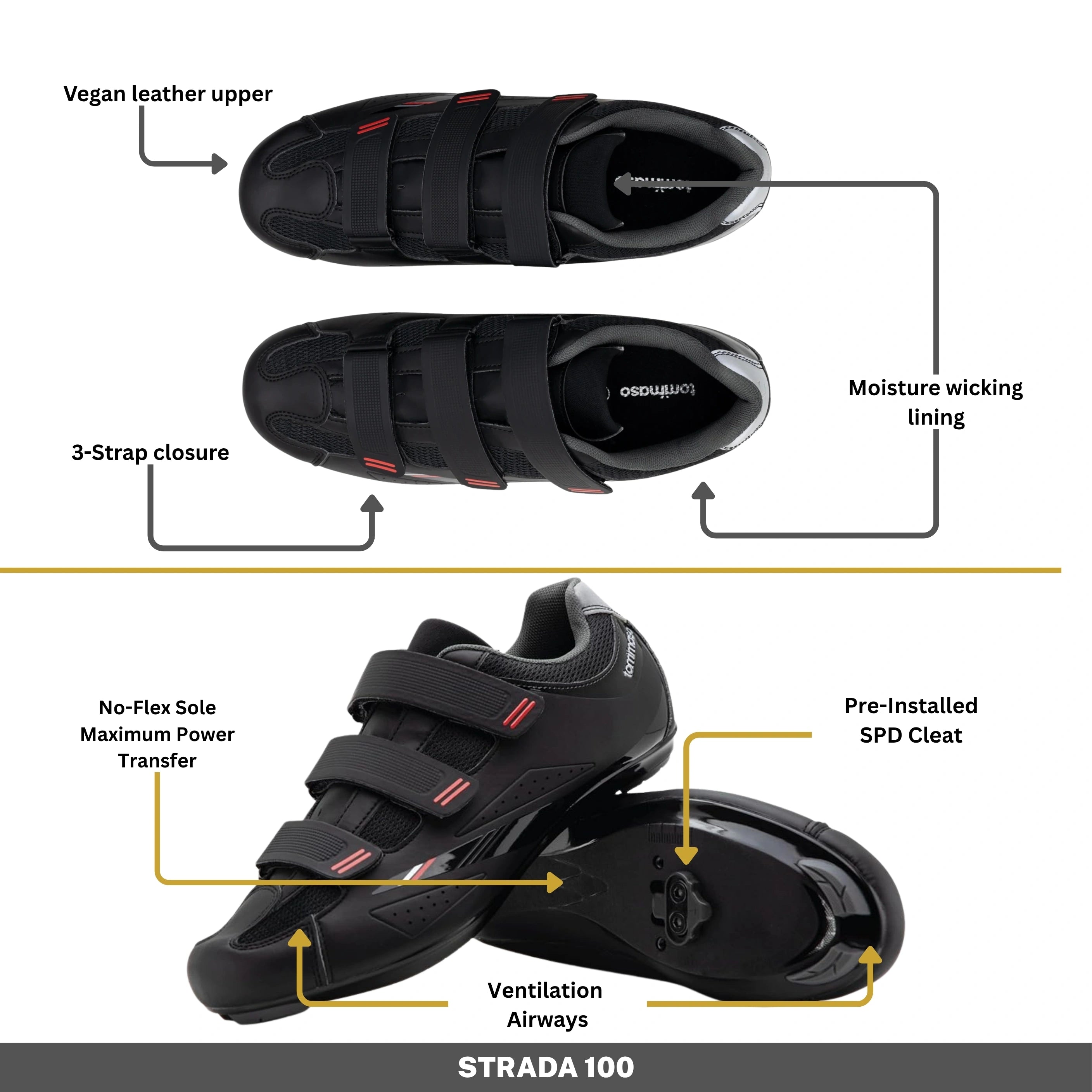 Strada 100 - Indoor Cycling/SPD Cleat Included