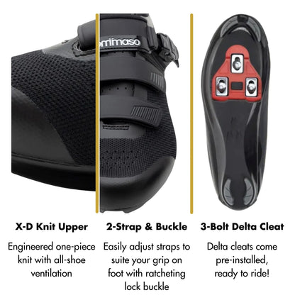 Strada 200 Knit - Peloton Cycling Shoes - Delta Cleats Included