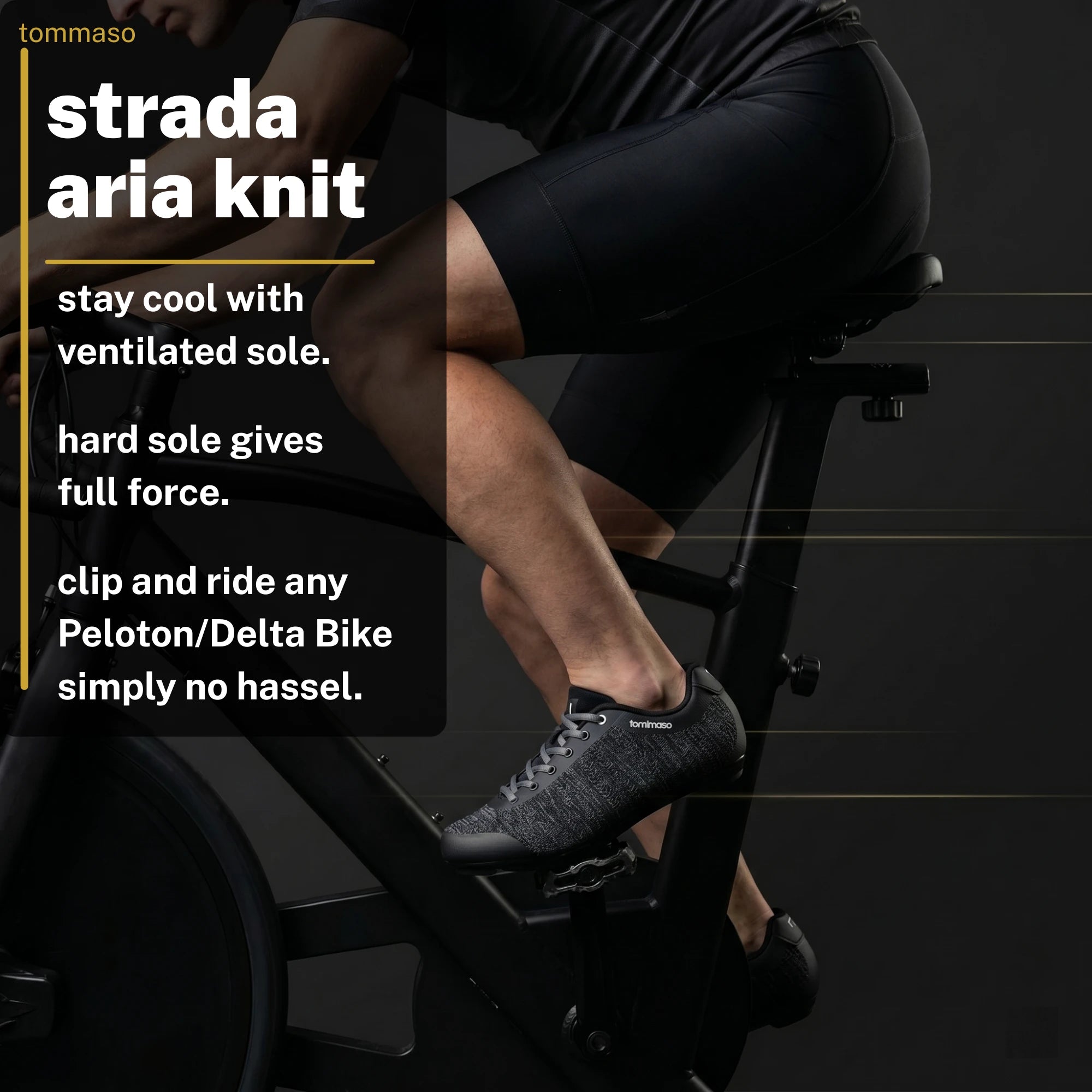 Strada Aria - Peloton Cycling Shoes - Delta Cleats Included