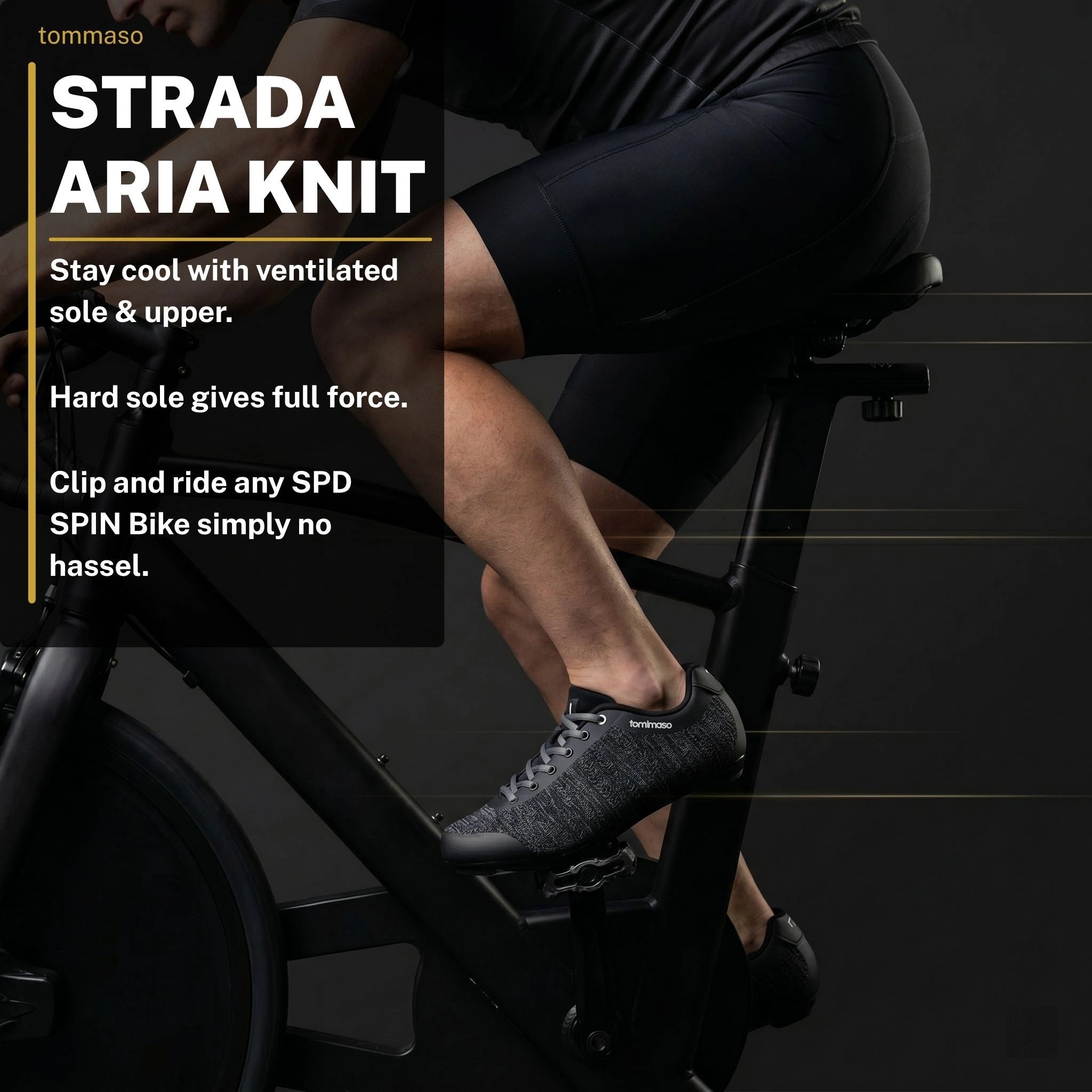 Strada Aria - Indoor Cycling / SPD Cleats Included